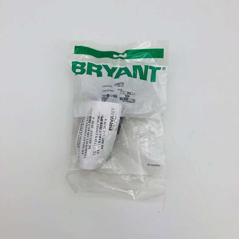 Bryant 70520NP Locking Blade Plug 20A 125 VAC 1-phase 2-pole 3-wire NEMA L5-20 6