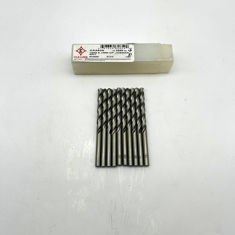 Cle-Line C62859 Jobber Length Drill Bit 1898 6.1mm HSS Bright Lot of 10 7