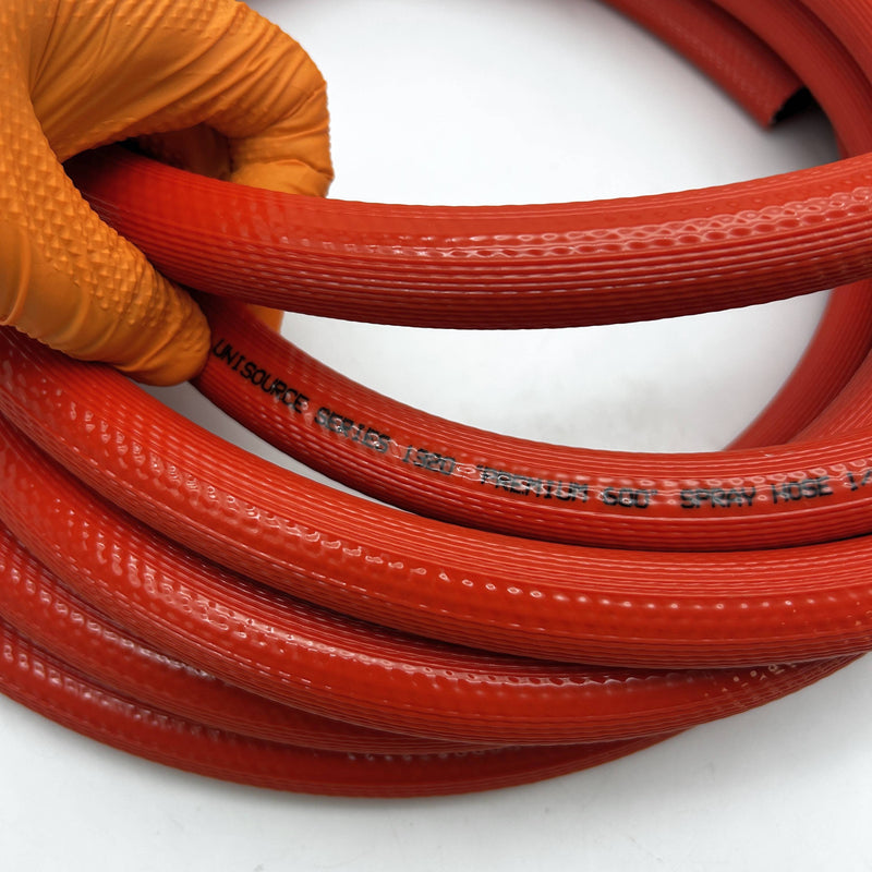 1/2" PVC Spray Hose 25FT 600PSI Water Air Chemicals Unisource 1360-050 Orange