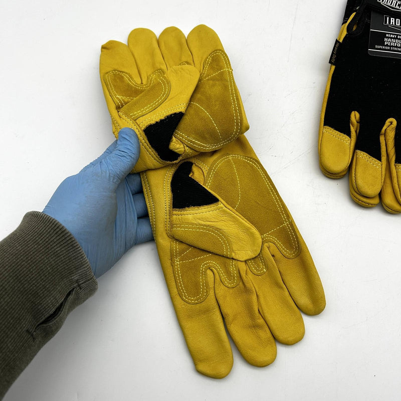 Ironcat 86350 Cowhide Leather Gloves Extra Large XL Hvy Duty Mechanics 2 Pairs 4