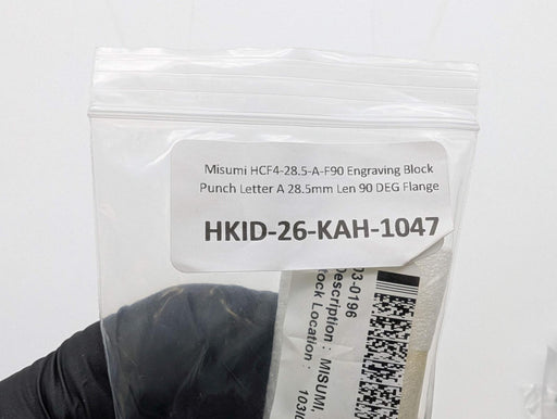 Misumi HCF4-28.5-A-F90 Engraving Block Punch Letter A 28.5mm Len 90 DEG Flange 2