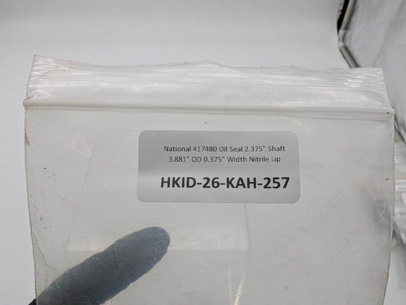 National 417480 Oil Seal 2.375" Shaft 3.881" OD 0.375" Width Nitrile Lip 3