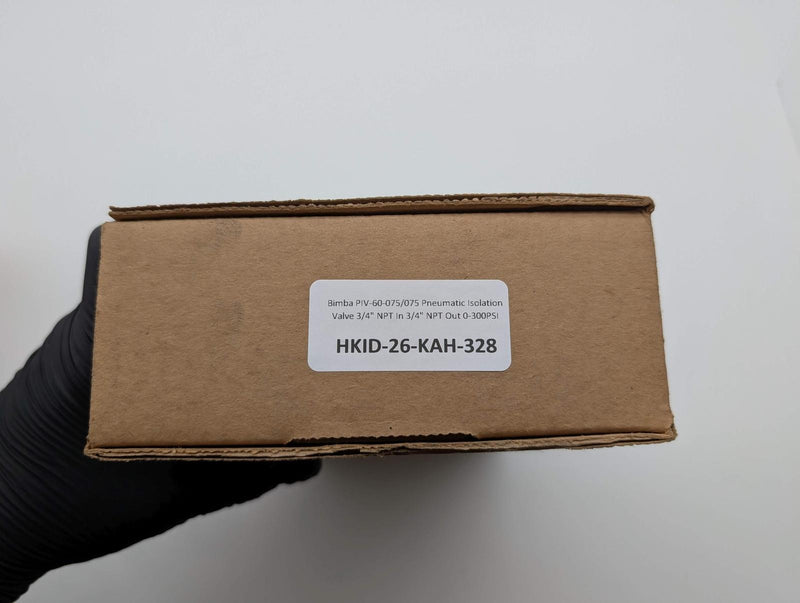 Bimba PIV-60-075/075 Pneumatic Isolation Valve 3/4" NPT In 3/4" NPT Out 0-300PSI 8