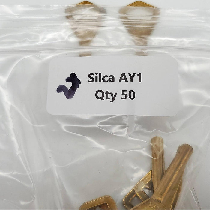 2x Silca AY1 Key Blanks Ilco AL1 For Abloy Cylinders Polished Brass 5