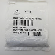 Lawson 54118 DIN 985 Locknut M4X0.7 w/ Nylon Insert Pack of 100 3