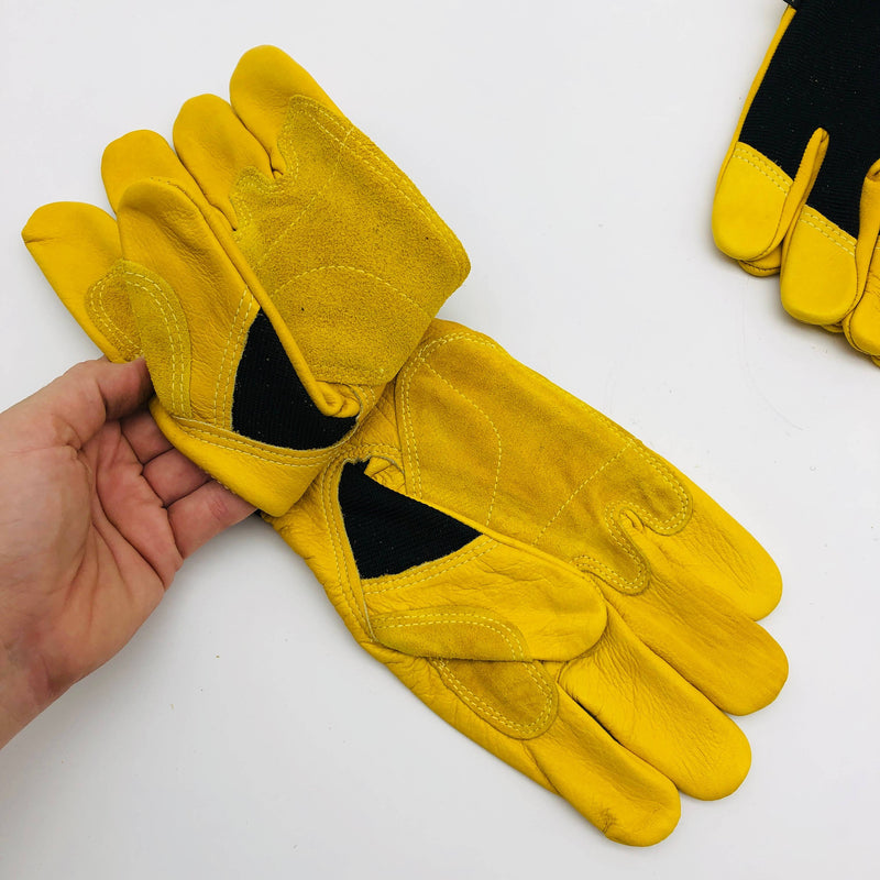 Ironcat 86350 Cowhide Leather Gloves 2XL Hvy Duty Mechanics Hook Loop 3 Pairs 6