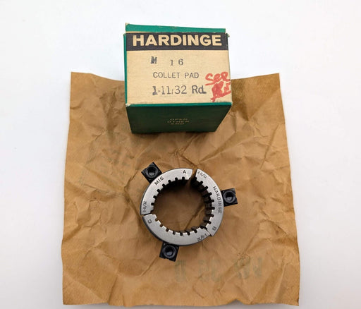 Hardinge M16 1-11/32" Round Serrated Collet Pads 3-Segment for M-Series Collet 1