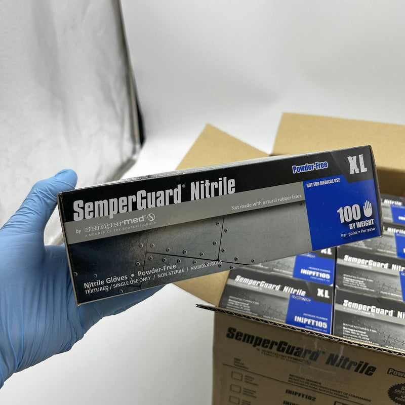 SemperGuard Nitrile INIPFT105 Disposable Gloves Size XL Powder Free 1000/Case 7