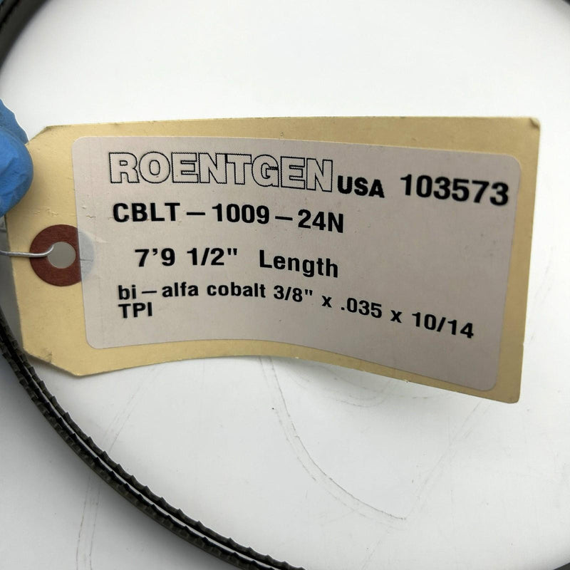 Roentgen 103573 Band Saw Blade 7ft 9-1/2in Alfa Cobalt 3/8" x .035 x 10/14 TPI 2