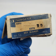 10x Sargent 6270 RD Key Blanks RD Keyway Nickel Silver 6 Pin NOS 3
