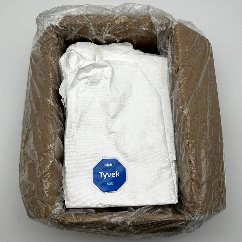 Dupont Tyvek 400 Disposable Shirt White 2XL Snap Open Cuff TY303SWH2X005000 PK25
