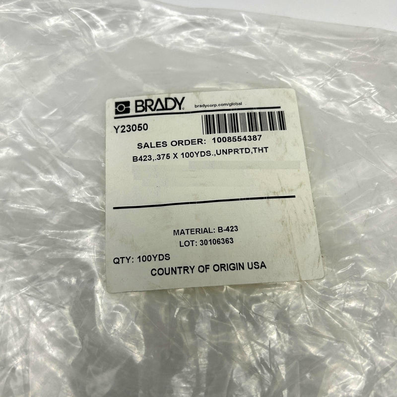 Brady B-423 Thermal Transfer Label Stock .375 x 100yds White THT Polyester 1roll 3