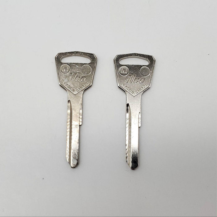 2x Ilco TA8 Key Blanks For Vintage Toyota Vehicles Nickel Plated Taylor T78L 3