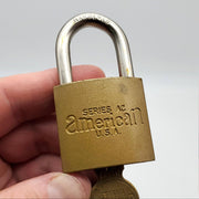 American Lock Padlock AC20 1" L x 5/16" D 1.5" Body Shackle Gold Finish USA Made 1