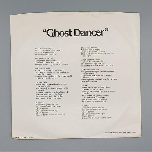 Addrisi Brothers Ghost Dancer Single Record Scotti Bros. Records 1979 PROMO 2