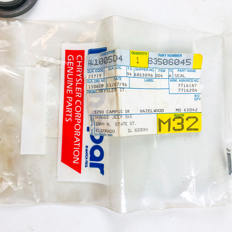 Mopar 83506045 Retainer Seal for Transmission OEM NOS 1994-96 Jeep 4 Cyl 5 Spd 2