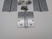 3x Hager 1279 Door Hinges Full Mortise Satin Chrome 4.5" x 4.5" Removable Pin 2