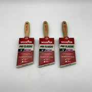 Wooster Pro Classic Z1123 Paint Brush 3 inch Soft Angled Wall and Trim Pk of 3 8