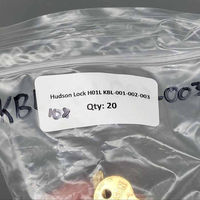 10x Hudson Lock HO1L Key Blanks KBL-001-002-003 Brass 6 Pin / Disc NOS 3
