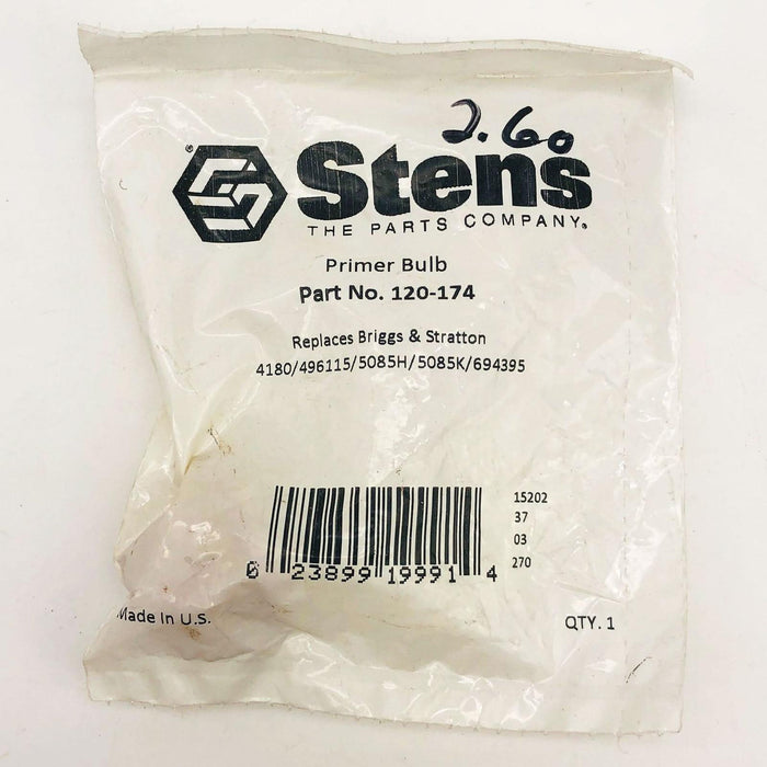 Stens 120-174 Primer Bulb New NOS For Briggs & Stratton 4180 496115 508H 694395 1