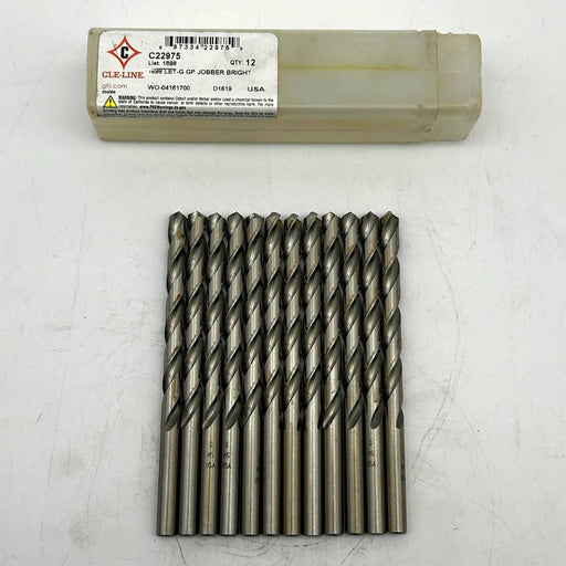 Cle-Line C22975 Jobber Length Drill Bit 1898 Letter G HSS Bright Right Hand 12pk 1