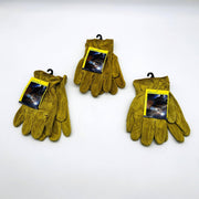 Weldas 10-2064 Leather Drivers Gloves Large Split Cowhide Straight Thumb 3 Pairs 10