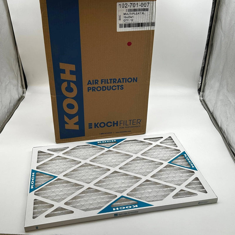 Koch 102-701-007 Filter 16x25x1 Multi Pleat XL HC8 Merve 8 Synthetic Pack of 12 8