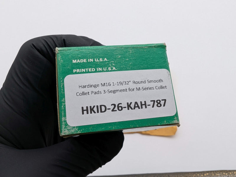 Hardinge M16 1-19/32" Round Smooth Collet Pads 3-Segment for M-Series Collet