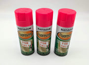 Rust-Oleum Fluorescent Bright Neon Pink Spray Paint 11oz 342569 Pack of 3 Cans 1