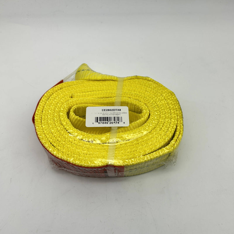 Lift-All EE2802DTX8 Web Sling 2"x8' E/E 2-Ply Twisted Webmaster 1600 Polyester