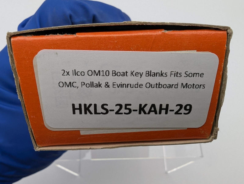 2x Ilco OM10 Boat Key Blanks Fits Some OMC, Pollak & Evinrude Outboard Motors 4