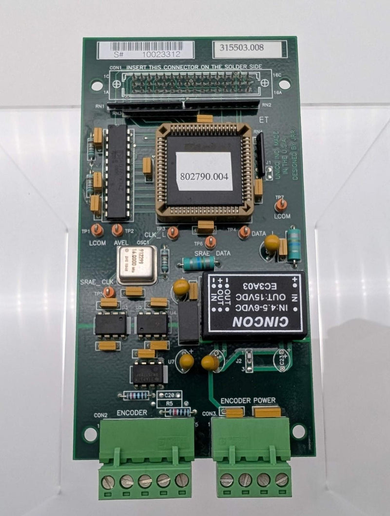 Unico 315503.008 Feedback Control Board Module PCB 10023312 Serial Number