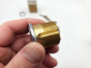 Schlage Mortise Lock Cylinder 30-001 E Keyway Satin Chrome 1-1/8" Length NOS 5