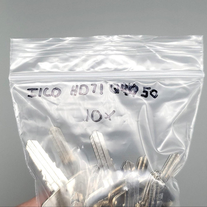 10x Ilco HD71 Key Blanks Honda Vehicles Nickel Plated NOS 3