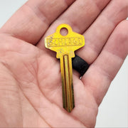 5x Schlage 35-180 Key Blanks Wafer Gold-Tone Brass USA Made Original OEM 1