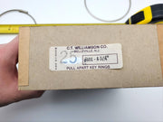 2x CT Williamson Pull Apart Keyring 4-3/4" Diameter #601 Belleville NJ NOS 5