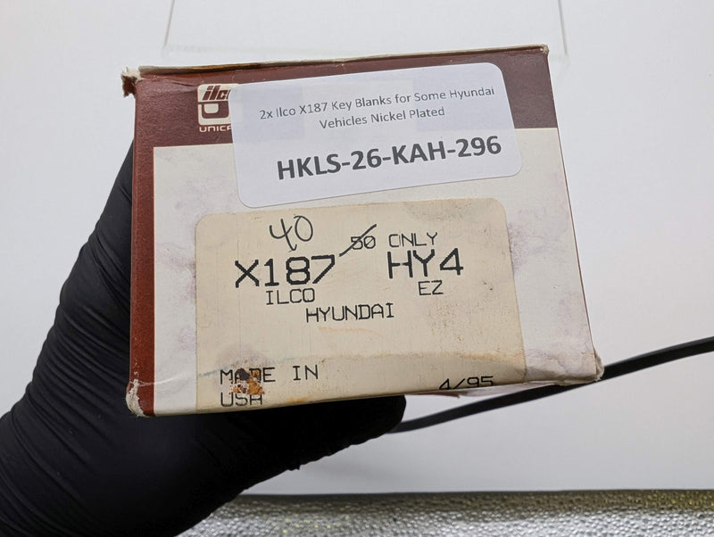 2x Ilco X187 Key Blanks for Some Hyundai Vehicles Nickel Plated