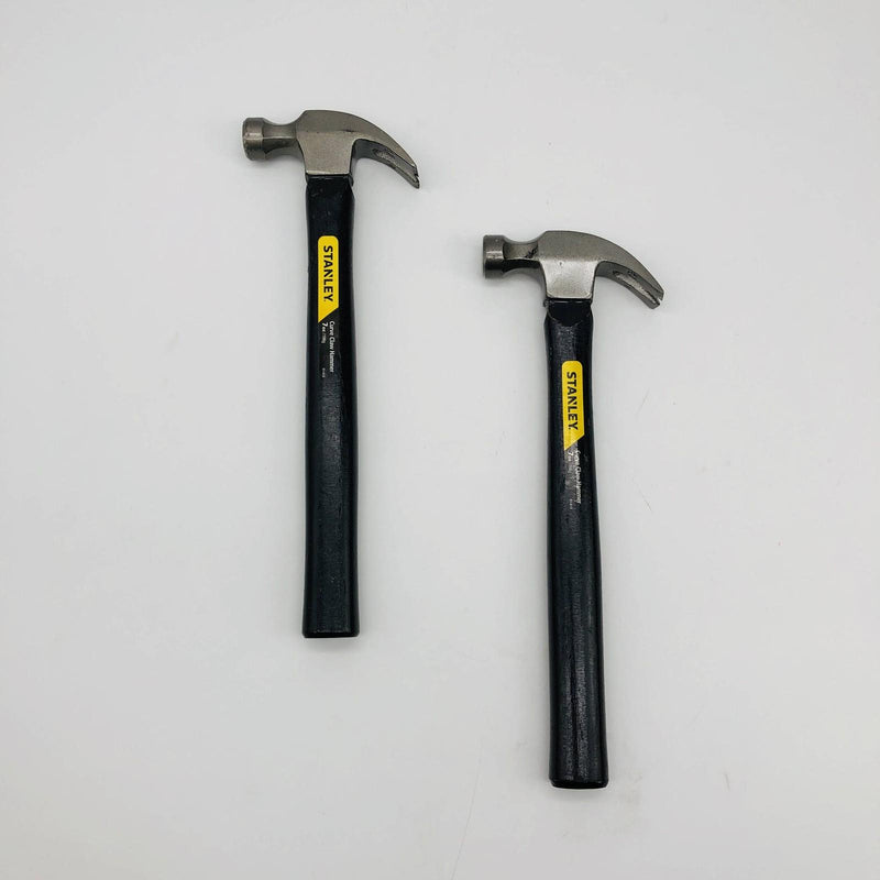 2x Stanley 51-613 Curve Claw Hammer 7oz Wooden Wood Handle Carbon Steel Head 10