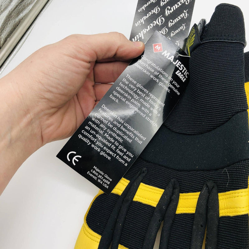 Majestic 2150 Work Gloves Size 2XL Mechanics Gloves Deerskin Golden Eagle 2 Pair 4