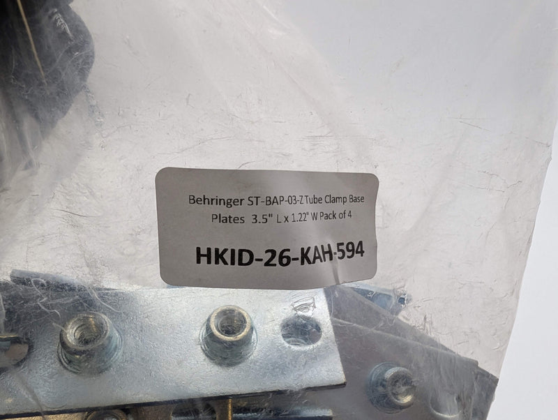 Behringer ST-BAP-03-Z Tube Clamp Base Plates 3.5" L x 1.22" W Pack of 4