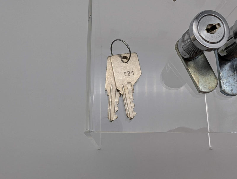 5x National Cam Locks 3/4" Length 5/8" Diam 1-1/4" L Straight Cam Keyed Alike 4