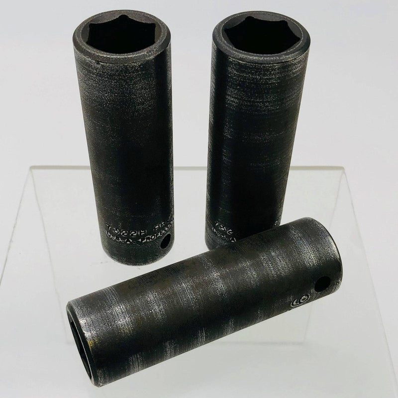 3x Proto 7322H Deep Socket Size 11/16 6pt 1/2 Drive Black Oxide Professional Ser 1