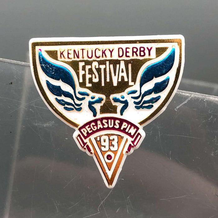 Kentucky Derby Festival Pin Vintage 1993 Pegasus Clutch Back USA Made SM KDF 10