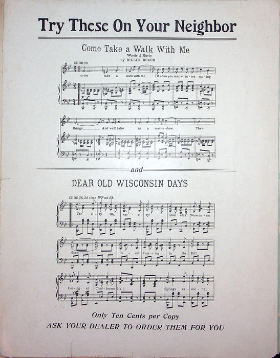 1913 True Blue Vintage Sheet Music Large Billie Buech Buenning Love Ballad Song 3