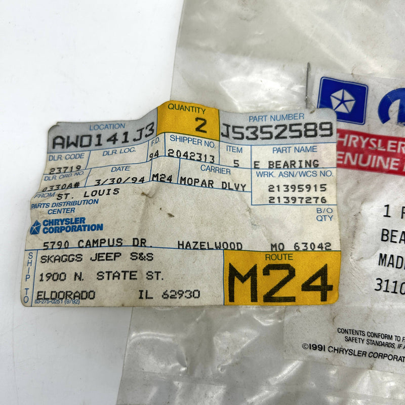 Mopar 5352589 Bearing for Gearshift Controls OEM NOS Sealed 5