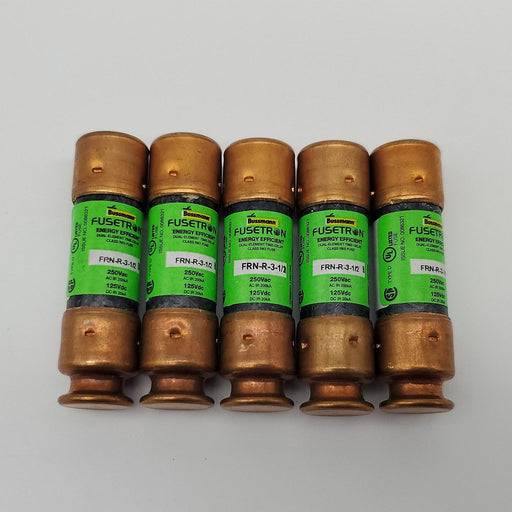 Bussmann FRN-R-3-1/2 Time-Delay Fuses Dual Element 3.5A 250V Class RK5 Pack of 5 1