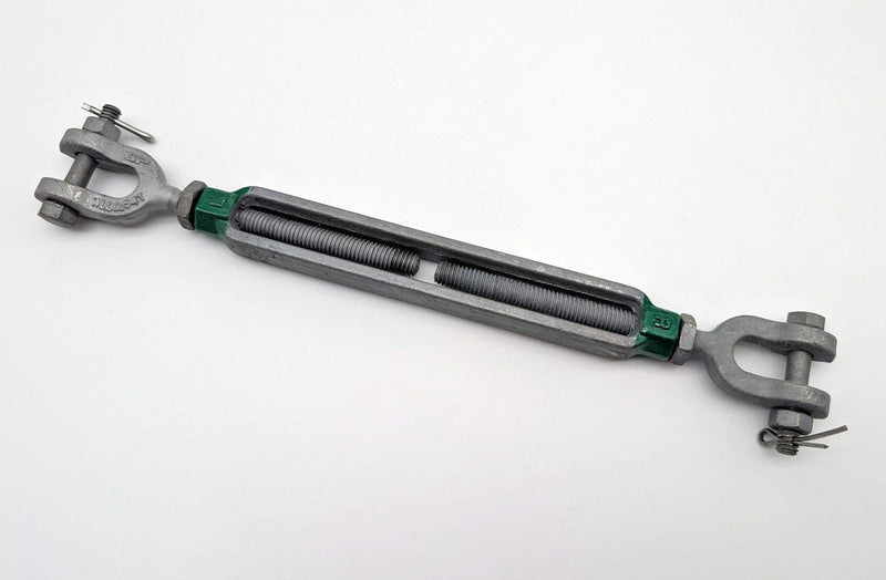 Green Pin 3/8" Turnbuckle Jaw Jaw 6" Take Up 1080lb LL SSGPGG1006 w/ Safety Bolt 1