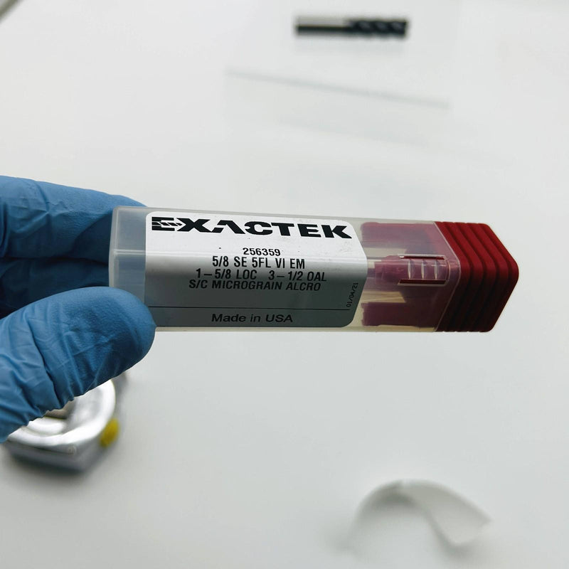 5/8" End Mill 5 Flutes VI EM 1-5/8 LOC 3-1/2 OAL Micrograin Alcro Exactek 256359