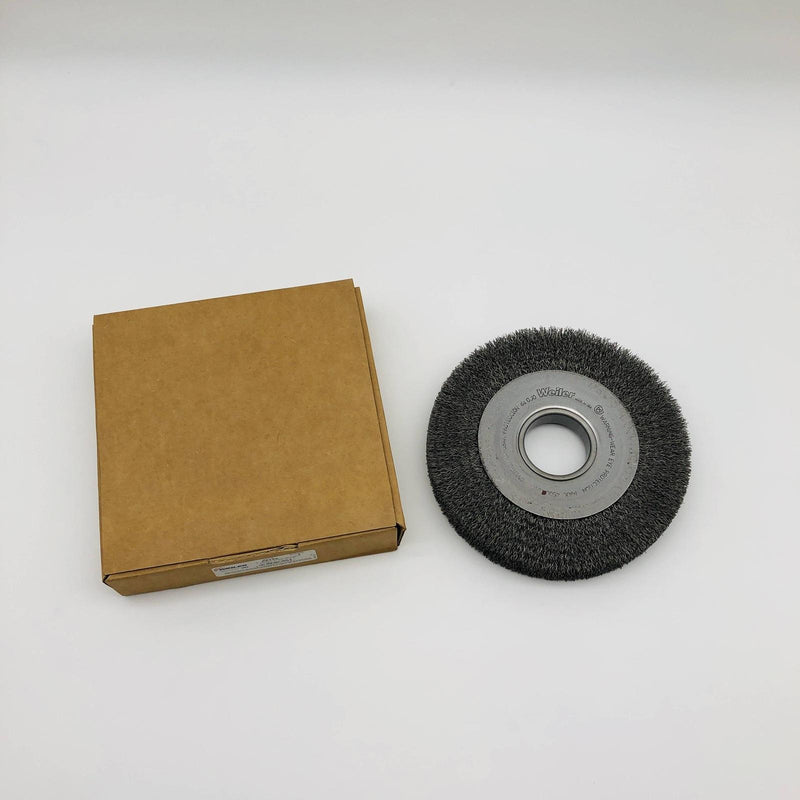 Weiler 06120 Wire Wheel Crimp 8in .014 Stl Fill 2in AH Med Face Clean Deburring 7