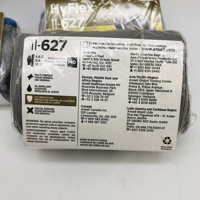 Ansell Hyflex 11627 Work Gloves Size 11 XL Polyurethane Palm Vending Pk 3 Pairs 4